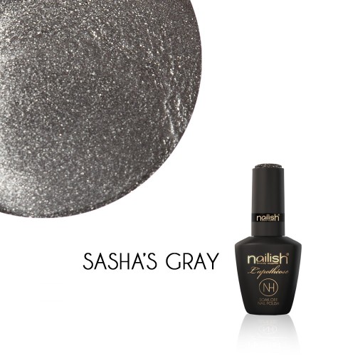 Oja Semipermanenta Glitter Sasha's Gray, Oja Semipermanenta Sparkling Gray