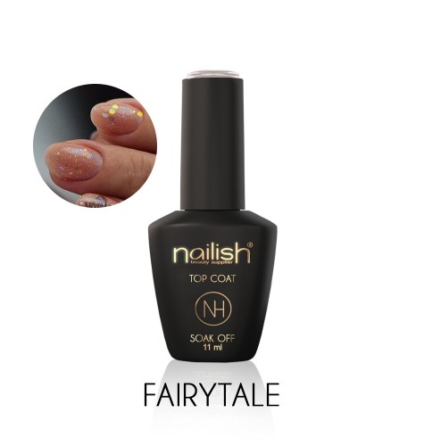 Fairytale Top Coat, Gel Make Up Builder Glitter Rose 15 ml