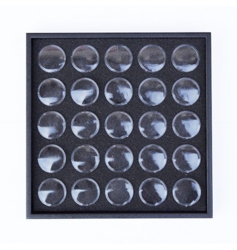 Cutie cu 25 de depozitare paiete și strass, Strass Mix diferite dimensiuni Crystal1300 pcs