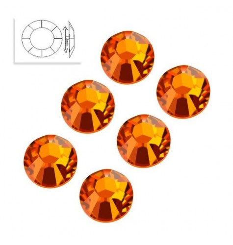 Strass SS4 Orange Sun 50 pcs, Gel Make Up Builder Glitter Rose 15 ml